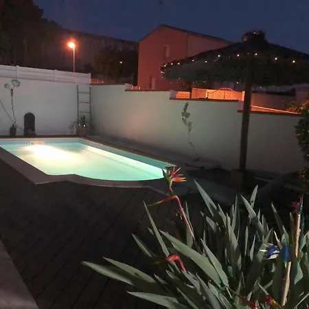 Ubytování v soukromí Privee Dans Maison Habitation Climatisee Cuisine D'ete Piscine Sdb Et Wc Commun